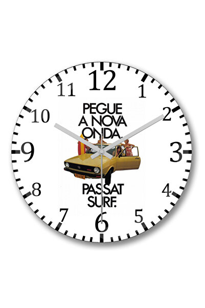 BASKI DÜNYASI Ceas de perete Passat Surf din sticlă autentică bombată