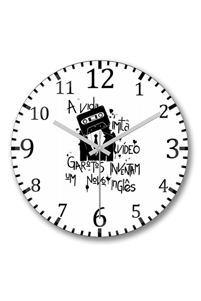 BASKI DÜNYASI ساعة حائط Garotos Inventores من الزجاج الحقيقي المنحني