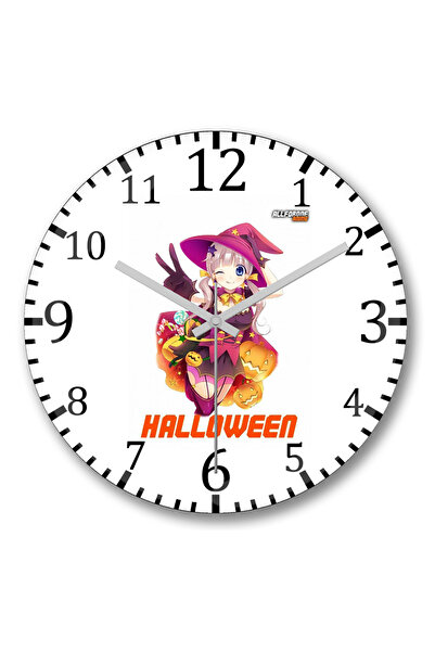 BASKI DÜNYASI Ceas de perete de Halloween din sticlă autentică bombată