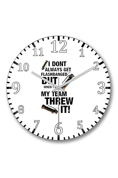 BASKI DÜNYASI ساعة حائط كاونتر سترايك ستاي فروستي من الزجاج الحقيقي المنحني