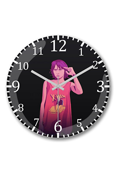 BASKI DÜNYASI ساعة حائط براندون كزافييه جيم أوف ثرونز من الزجاج الحقيقي المنحني