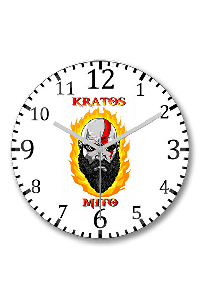 BASKI DÜNYASI ساعة حائط كراتوس ميتو من الزجاج الحقيقي المنحني