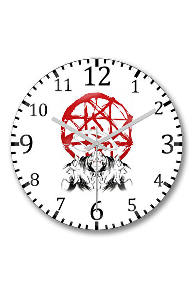 BASKI DÜNYASI ساعة حائط ألفونس إلريك من الزجاج الحقيقي المنحني