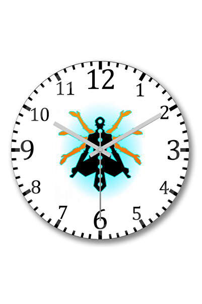 BASKI DÜNYASI ساعة حائط Zenyatta Transcendência من الزجاج الحقيقي المنحني