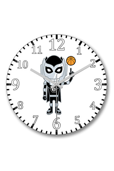 BASKI DÜNYASI بروكلين نتس جيريمي لين ساعة حائط من الزجاج الحقيقي