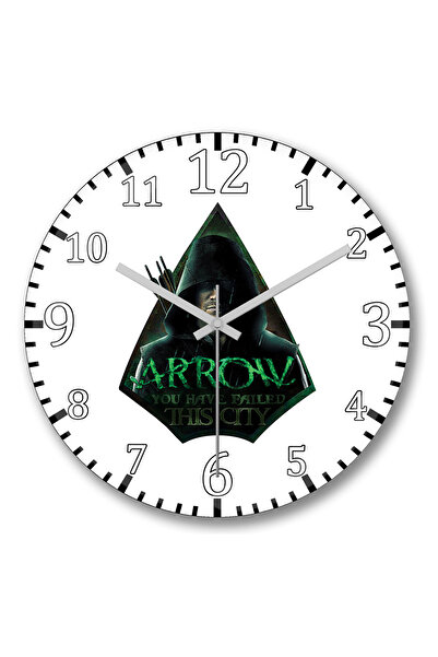 BASKI DÜNYASI Ceas de perete Arrow din sticlă autentică bombată