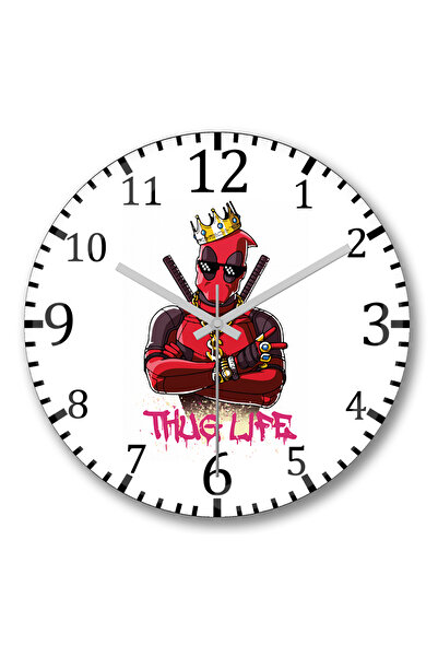 BASKI DÜNYASI Ceas de perete Dead Thug din sticlă autentică bombată