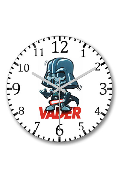 BASKI DÜNYASI ساعة حائط دارث فيدر سيث الأب من الزجاج الحقيقي المنحني