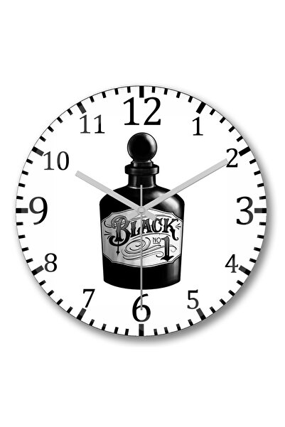 BASKI DÜNYASI Goth Black No Ceas de perete din sticlă autentică bombată