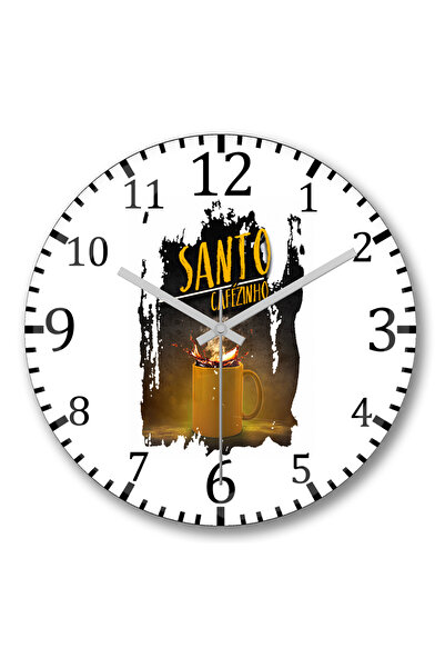 BASKI DÜNYASI ساعة حائط سانتو كافيزينيو من الزجاج الحقيقي المنحني