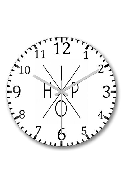 BASKI DÜNYASI Ρολόι τοίχου Hipo με κυρτό γυαλί από αληθινό γυαλί