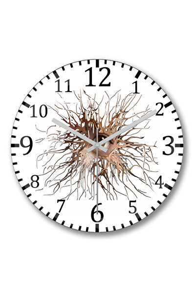 BASKI DÜNYASI ساعة حائط Visao من الزجاج الحقيقي المنحني