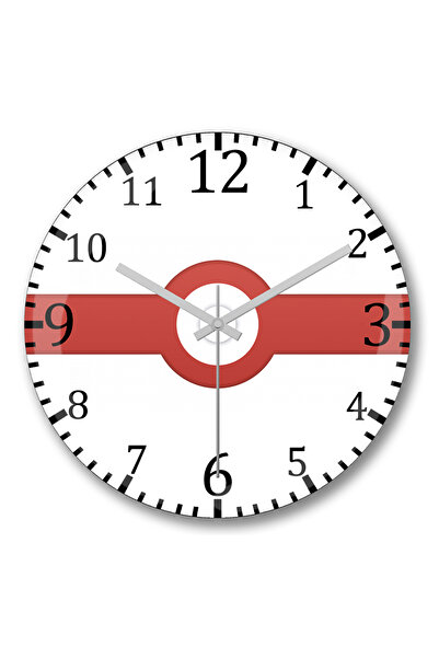 BASKI DÜNYASI ساعة حائط بوكيمون جو رايد من الزجاج الحقيقي المنحني