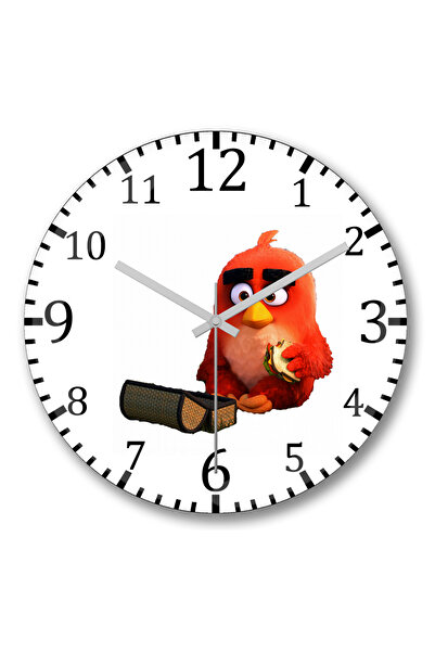 BASKI DÜNYASI Ceas de perete Angry Birds din sticlă autentică bombată