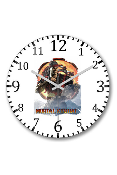 BASKI DÜNYASI Ceas de perete Mortal Kombat Liu Kang din sticlă autentică bombată