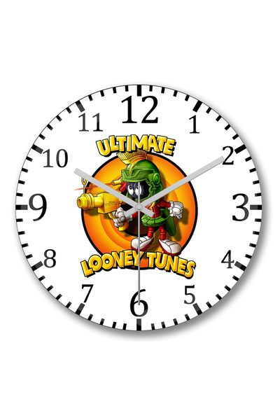 BASKI DÜNYASI Ceas de perete Marvin the Martian din sticlă autentică bombată