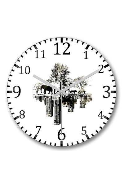 BASKI DÜNYASI Ceas de perete Imaginație din sticlă autentică bombată