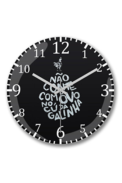 BASKI DÜNYASI ساعة حائط Nunca Espere من الزجاج الحقيقي المنحني