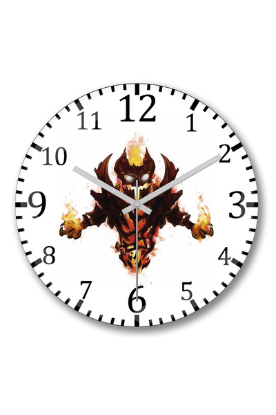 BASKI DÜNYASI ساعة حائط من الزجاج الحقيقي المنحني من Nevermore