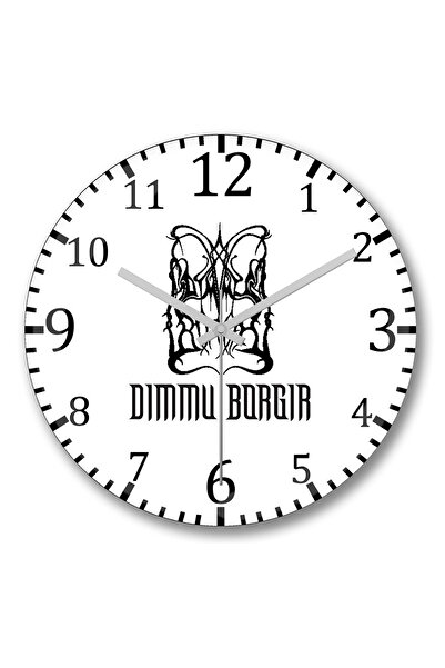 BASKI DÜNYASI ساعة حائط Dimmu Borgir من الزجاج الحقيقي المنحني