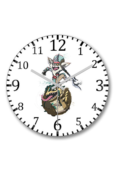 BASKI DÜNYASI Ceas de perete League of Legends Kled din sticlă autentică bombată