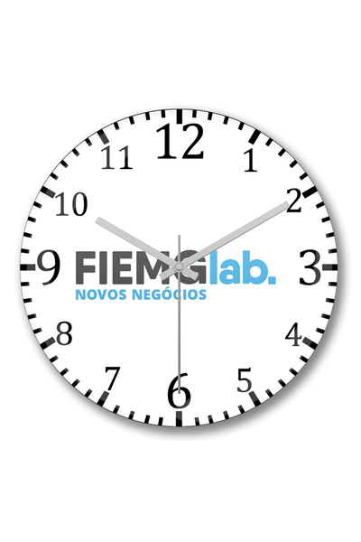 BASKI DÜNYASI ساعة حائط Fiemglab من الزجاج الحقيقي المنحني