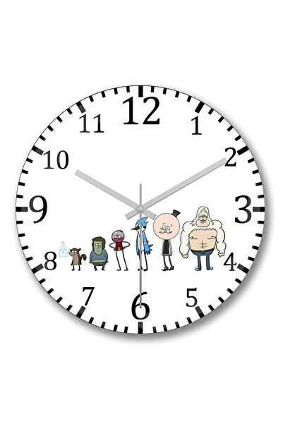 BASKI DÜNYASI قواعد العرض العادية ساعة حائط من الزجاج الحقيقي المنحني