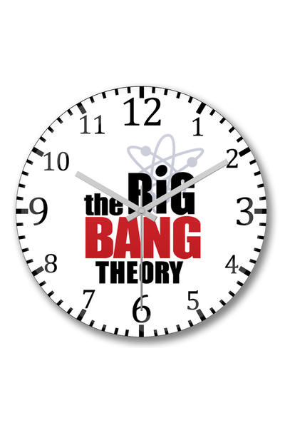 BASKI DÜNYASI ساعة حائط شيلدون كوبر من الزجاج الحقيقي المنحني