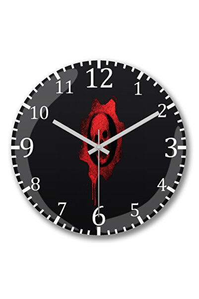 BASKI DÜNYASI Ceas de perete Gears of War din sticlă autentică bombată