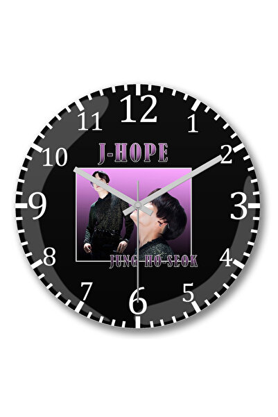 BASKI DÜNYASI Ceas de perete vintage J Hope Bts din sticlă autentică