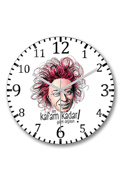 BASKI DÜNYASI Ceas de perete Yıldız Tilbe din sticlă autentică bombată