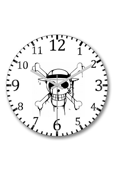 BASKI DÜNYASI لوفي - ساعة حائط من الزجاج الحقيقي المنحني