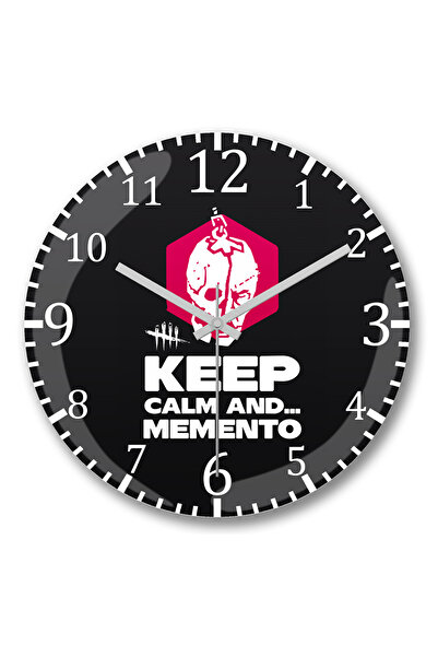 BASKI DÜNYASI Ceas de perete Dead By Daylight Keep Calm And Memento din sticlă autentică bombată