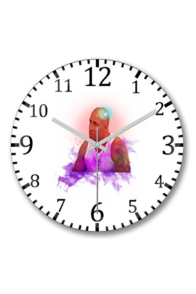 BASKI DÜNYASI Ceas de perete Vindiesel Meme din sticlă autentică bombată