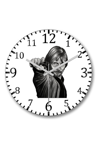 BASKI DÜNYASI ساعة حائط Behzat C من الزجاج الحقيقي المنحني