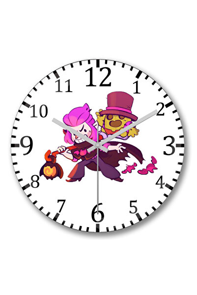 BASKI DÜNYASI Ceas de perete Mortis și Spike Brawl Stars din sticlă autentică...