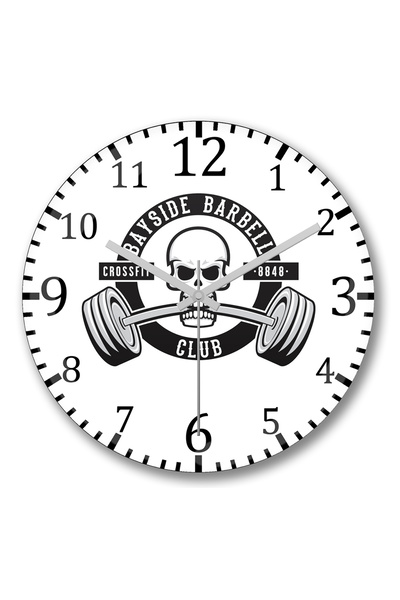 BASKI DÜNYASI ساعة حائط جانبية جانبية منحنية من الزجاج الحقيقي