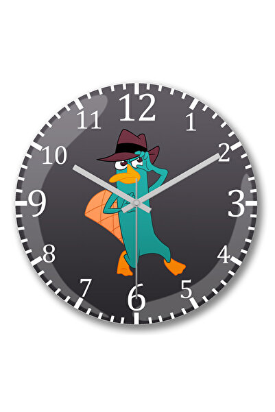 BASKI DÜNYASI ساعة حائط فينياس إي فيرب 2 من الزجاج الحقيقي المنحني