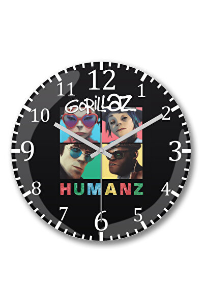 BASKI DÜNYASI Gorillaz Girls Just Wanna Have Fun Ρολόι τοίχου με κυρτό γυαλί ...