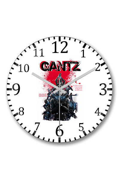 BASKI DÜNYASI ساعة حائط جانتز من الزجاج الحقيقي المنحني