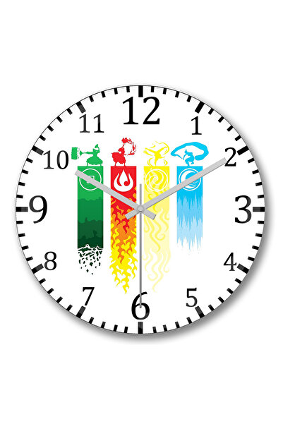 BASKI DÜNYASI Ceas de perete Avatar The Last Airbender din sticlă autentică b...