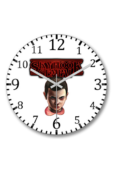 BASKI DÜNYASI Ceas de perete Stranger Things Stranger Sempai din sticlă autentică bombată