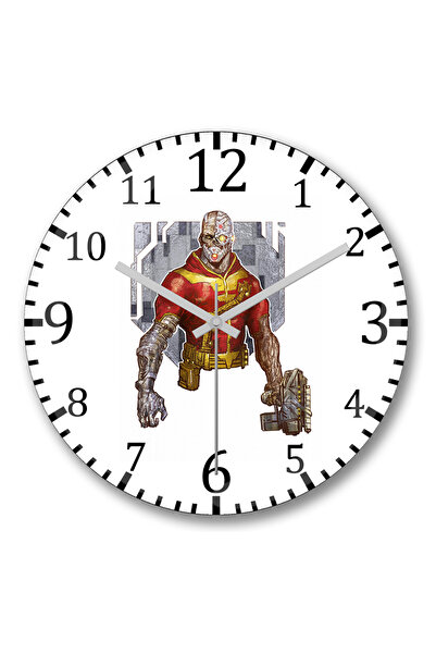 BASKI DÜNYASI Ceas de perete Deathlok din sticlă autentică bombată