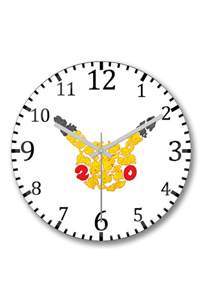 BASKI DÜNYASI Pokemon Wall Clock Curved Real Glass