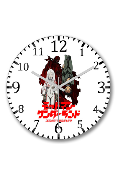 BASKI DÜNYASI ساعة حائط ديدمان ووندرلاند من الزجاج الحقيقي المنحني