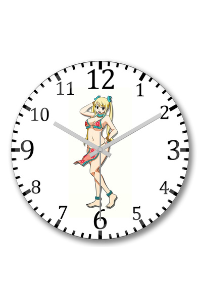 BASKI DÜNYASI Ceas de perete Fairy Tail Lucy Heartfilia Anime Manga din sticl...