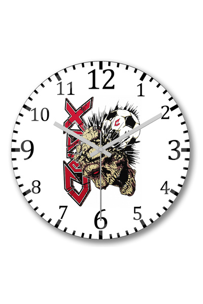 BASKI DÜNYASI ساعة حائط كريزيكس من الزجاج الحقيقي المنحني