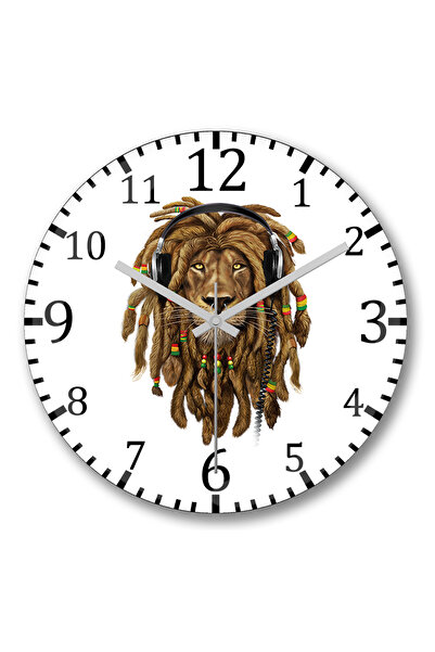 BASKI DÜNYASI Ceas de perete Rastalı Aslan din sticlă autentică bombată