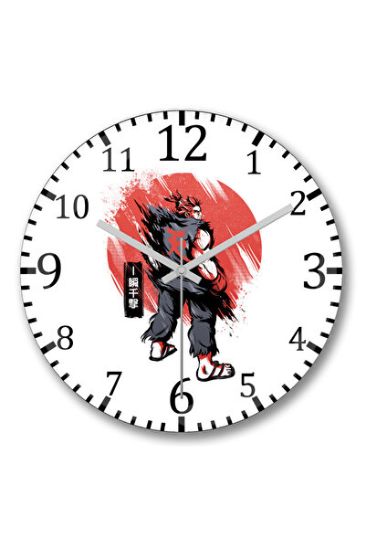 BASKI DÜNYASI Ceas de perete Akuma Great Demon din sticlă autentică bombată
