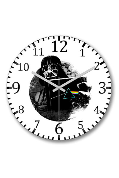 BASKI DÜNYASI Ceas de perete Darth Vader The Dark Side din sticlă autentică b...